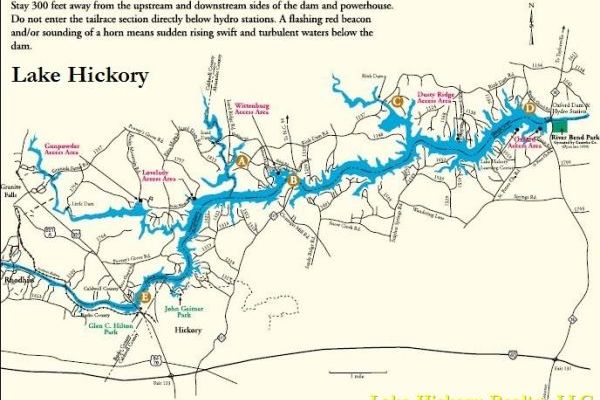 Lake Hickory Map, NC